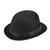 Adults Black Mantle Cape Bowler Hat & Gloves Victorian Gentry Fancy Dress Set [One Size]