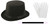 Adults Black Mantle Cape Bowler Hat & Gloves Victorian Gentry Fancy Dress Set [One Size]