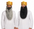 Adults Arabian Sultan Genie Arabic Hat & Beard Fancy Dress Costume Accessory