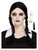 Adults Scary Gothic Daughter Black Plaited Wig Lipstick & Face Paiint Kit Halloween Fancy Dress Costume Accessory
