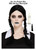Adults Scary Gothic Daughter Black Plaited Wig Lipstick & Face Paiint Kit Halloween Fancy Dress Costume Accessory