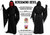 Adults Scream Devil Movie Ghost Robes Belt Gloves & Overhead Face Mask Halloween Fancy Dress Costume