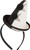 Black & White Pierrot Clown Hat Fascinator Circus Halloween Fancy Dress Costume Accessory