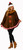 Adults Deluxe Velveteen Festive Poncho Shawl Christmas Fancy Dress Costume
