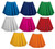 Adults Plain Coloured 15" Length Skater Skirt Cheerleader Roller Girl Fancy Dress Costume Accessory