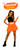 Adults Neon Coloured 15" Length Skater Skirt 1980s Fancy Dress