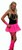Adults 3 Piece Pleated Tutu Skirt Leg Warmers & Wrist Cuffs Neon UV 1980s Fancy Dress