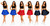 Adults 15" Length Star Pattern Skater Skirt Cheerleader Fancy Dress Costume Accessory