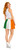 Adults Tricolour Flag of Ireland 15" Length Skater Skirt St Patricks Day Irish Sports Supporters Fancy Dress