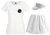 Adults Tennis Player Skirt T-Shirt & Visor Sports Day Fancy Dress Costume