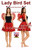 Adults Ladybird Lady Bug Red & Black Polka Dot Skirt & 3 Piece Wings Set World Book Day Insect Fancy Dress