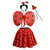 Adults Ladybird Lady Bug Red & Black Polka Dot Skirt & 3 Piece Wings Set World Book Day Insect Fancy Dress