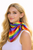 Adults Multicoloured Striped Neckerchief LGBTQ+ Gay Pride March Month Fancy Dress