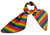 Adults Multicoloured Striped Neck Tie LGBTQ+Gay Pride March Month Fancy Dress Costume Accessory