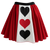 Adults Queen of Hearts Skirt 15" (38cm) Length Wonderland World Book Day Movie Fancy Dress