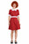 Adults Red & White Annie Dress Only Orphan Girl World Book Day Movie Fancy Dress Costume