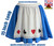 Adults Alice 15" (38cm) Length Skirt World Book Day Wonderland Fancy Dress