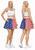 Adults 15" (38cm) Length USA National Flag of America Stars & Stripes Skater Skirt July 4th Independence Day Fancy Dress