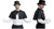 Adults Victorian Gentleman Magician Mantle Cape Top Hat & Gloves Fancy Dress