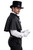 Adults Victorian Gentleman Magician Mantle Cape Top Hat & Gloves Fancy Dress