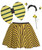 Adults Bumblebee Bee Insect 15" (38cm) Length Skirt & 3 Piece Wings Set World Book Day Fancy Dress