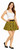 Adults 15" (38cm) Length Black & Yellow Stripe Bumblebee Bee Skater Skirt Bumblebee Fancy Dress