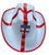 Adults England St George Cross Saint Georges Day Fancy Dress Cowboy Cowgirl Hat [One Size]