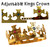 Adults Deluxe Kings Robes Cloak Nativity 3 Wise Men Medieval Cape & Crown Royal Fancy Dress