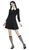 Adults Scary Daughter Wednesday Adams Halloween Movie Family Fancy Dress Costume