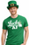 Adults Lucky AF St Patricks Day Ireland Unisex Green T-Shirt & Leprechaun Top Hat