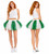 Adults Emerald Green & White 12" (30cm) Length Tutu Skirt Celtic Ireland St Patricks Day Fancy Dress
