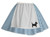 Adults 15" (38cm) Length Blue Gingham Skater Skirt With Attached Apron Dorothy Country Girl World Book Day Fancy Dress