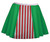 Adults 15" (38cm) Length Festive Green & Candy Cane Elf Skirt Christmas Fancy Dress