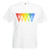 Adults LGBTQIA+ Pride Rainbow Bunting Flag Festival Party Unisex White T-Shirt