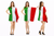 Adults Tricolor National Flag of Italy Dress Italian Supporters Fancy Dress
