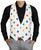 Adults Multicoloured Polka Dot Backless Waistcoat Fancy Dress