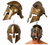 Adults Spartan Red Cape & Helmet Sparta Elite Warrior Greek Historical Fancy Dress