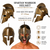 Adults Spartan Red Cape & Helmet Sparta Elite Warrior Greek Historical Fancy Dress