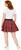 Womens Bay City Rollers T-Shirt & Red Tartan Skirt 1970s Rock & Pop Fancy Dress