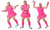 Adults Neon Pink Stag Night Party 4 Piece Tutu Kit Fancy Dress Costume