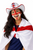 Adults England St George Cross Cowboy Hat Face Paint & 5ft x 3ft Flag Patriotic Supporters Fancy Dress Kit