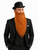 Adults 19th 20th Century Victorian Edwardian Gentleman Bowler Hat & 16" Length Beard Fancy Dress Costume Accessory