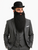 Adults 19th 20th Century Victorian Edwardian Gentleman Bowler Hat & 16" Length Beard Fancy Dress Costume Accessory