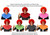Adults Polka Dot Clown Ruff Collar Wig & Sponge Red Nose Circus Big Top Fancy Dress Accessory Kit