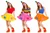 Adults Neon Coloured Patchwork Clown Skirt Big Top Circus Fancy Dress