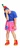 Adults Neon Coloured Patchwork Clown Skirt Big Top Circus Fancy Dress