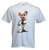 Adults Retro 1980s Cartoon British Secret Agent Mouse Unisex White T-Shirt