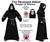 Adults Faceless Druid Ghost Monk Halloween Fancy Dress Costume