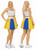 Adults 15" (38cm) Length National Flag of Ukraine Themed Skirt Patriotic Supporters Fancy Dress