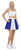 Adults 15" (38cm) Length Blue & White Skirt Scotland National Flag Colours Supporters Fancy Dress